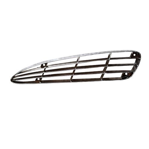 HC-T-18017 Side Hood Grille Vent Compatible With International Durastar 4300 Trucks Replaces OEM# 3550839C3 Black/Chrome